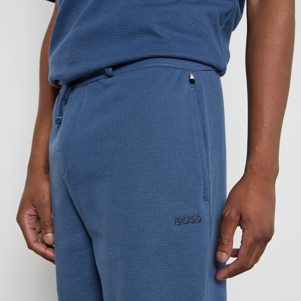 Boss Bodywear Cotton-Blend Waffle Lounge Shorts - S